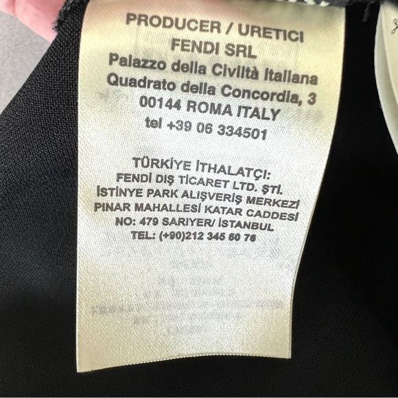 FENDI Black 100% Viscose High Rise Pleated Strength Pintuck Trousers Pants Sz 40 - Picture 15 of 16